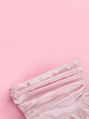 Pink Sorbet Bandeau Bubble Hem Mini Dress | Kandy's Clothes