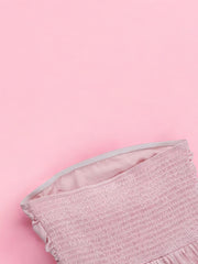 Pink Sorbet Bandeau Bubble Hem Mini Dress | Kandy's clothes