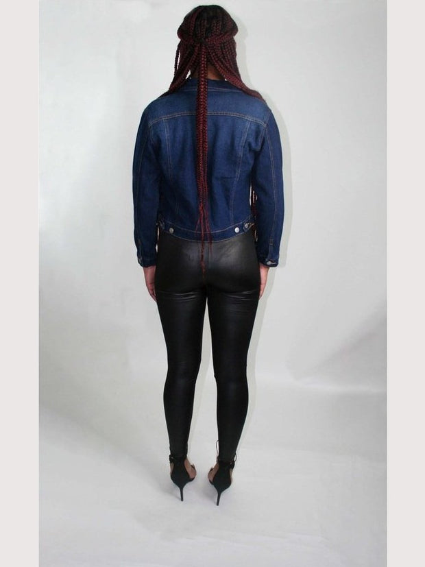 Thea Dark Blue Denim Jean Jacket